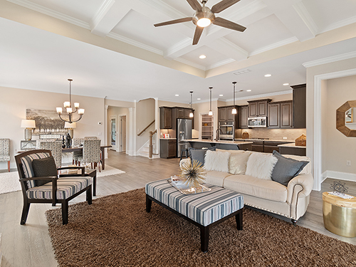 Open floorplan of the Gibson home at Marlowe in Woodstock,>